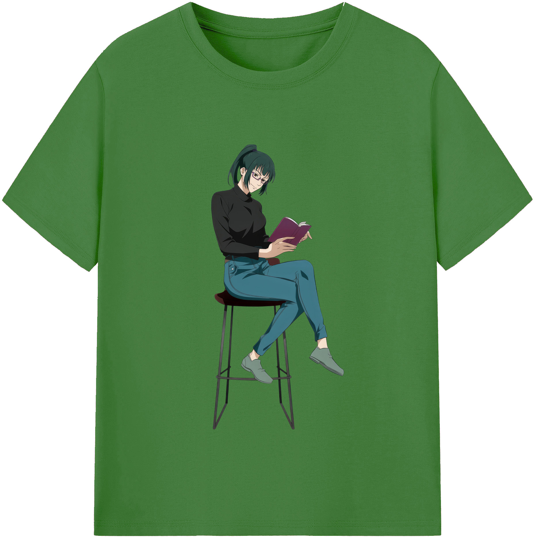（画像用） 呪術廻戦 Jujutsu Kaisen レディースカジュアルプリントTシャツ（綿100％）